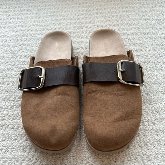 Old Navy Faux Suede Chestnut Clog Shoes Size 8 - Picture 11 of 11
